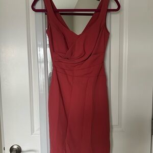 Reiss Strapless Dress in Coral